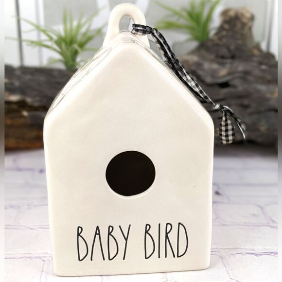 Rae Dunn BABY BIRD Ceramic Birdhouse - Picture 1 of 10
